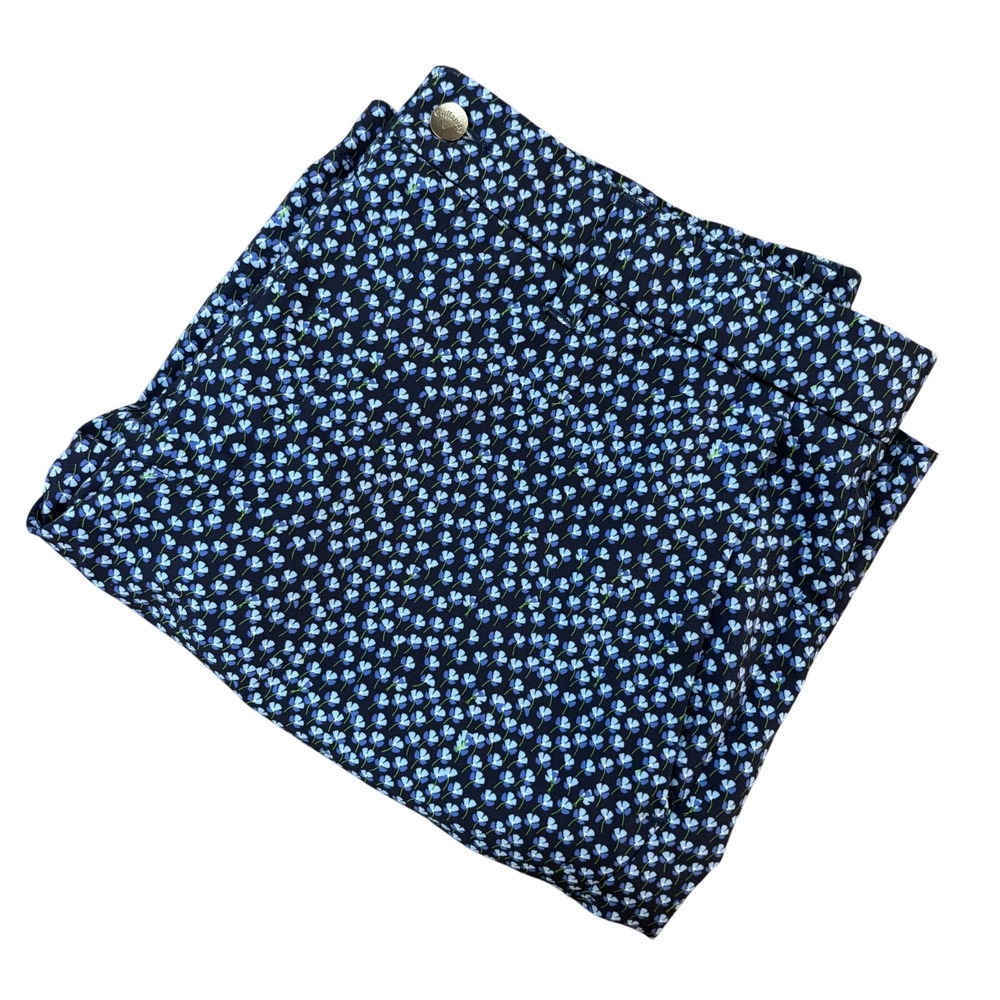 CALLAWAY Golf Shorts Mens 34 Navy Blue Floral Stretch‎ Flat Front Casual Wear